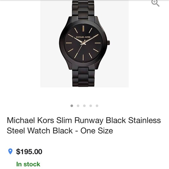 Michael Kors Slim Runway Black Watch - Picture 4 of 4